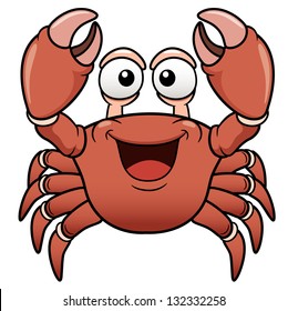 Vector illustration of Cartoon crab