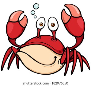 Vector illustration of Cartoon crab