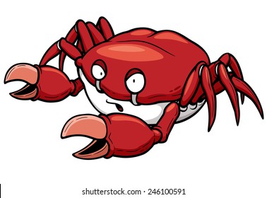 Vector illustration of Cartoon crab