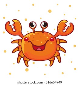 Vector illustration of Cartoon crab