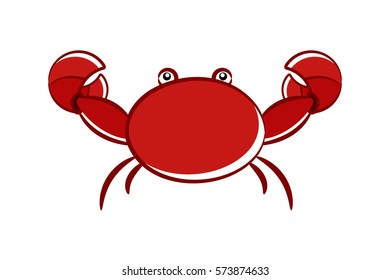 Vector illustration of cartoon crab