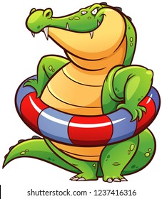Vector illustration of Cartoon crocodile