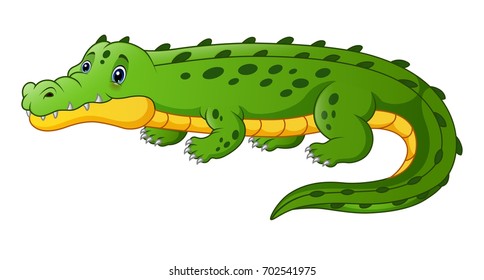 Vector illustration of Cartoon crocodile