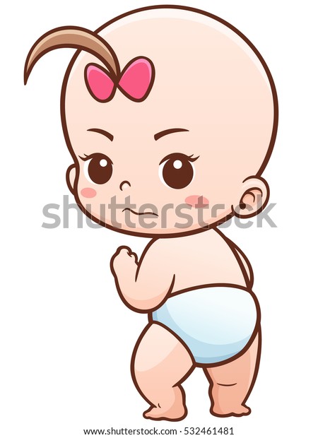 Vector Illustration Cartoon Cute Baby Stock Vector (Royalty Free) 532461481