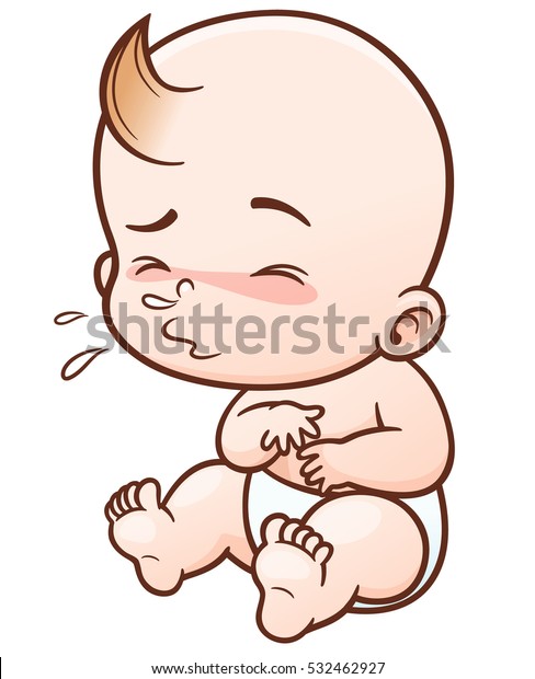 Illustration Vectorielle De Mignon Bebe Malade Image Vectorielle De Stock Libre De Droits