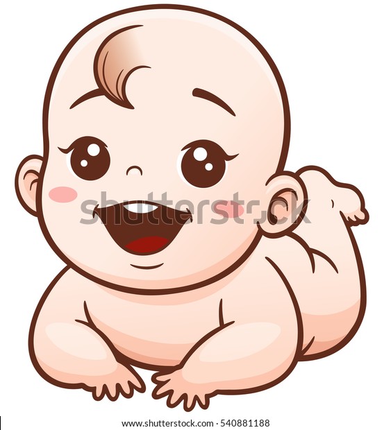 Illustration Vectorielle Du Bebe Mignon En Image Vectorielle De Stock Libre De Droits