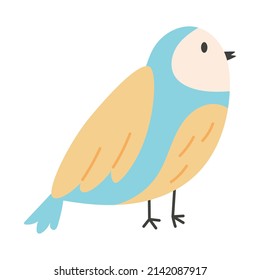 Vektorgrafik eines süßen blauen Cartoons, einzeln auf weiß.