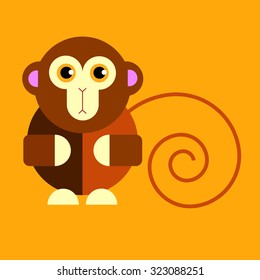 vector illustration cartoon cute monkey character