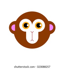 vector illustration cartoon cute monkey character 