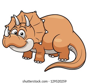 Vector illustration of Cartoon dinosaur