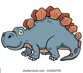 Vector Illustration Of Cartoon Dinosaur