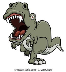 Vector illustration of cartoon dinosaur