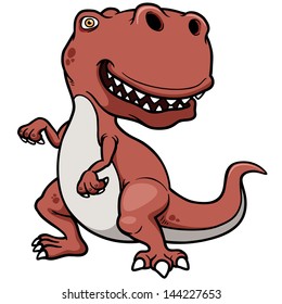 Vector illustration of cartoon dinosaur