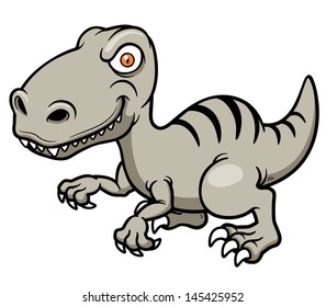 Vector illustration of cartoon dinosaur