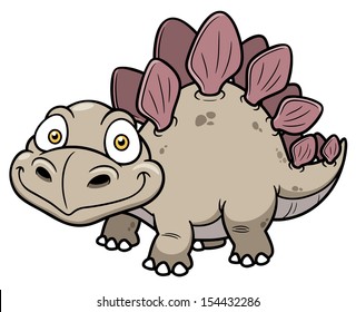 Vector illustration of Cartoon dinosaur