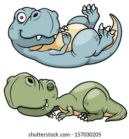 Vector illustration of Cartoon dinosaur