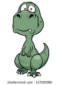 Vector illustration of Cartoon dinosaur