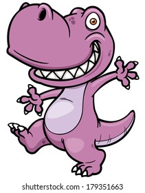 Vector Illustration Of Cartoon Dinosaur