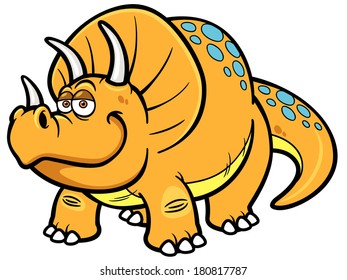 Vector illustration of Cartoon dinosaur