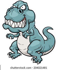 Vector illustration of Cartoon dinosaur