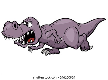 Vector illustration of Cartoon dinosaur