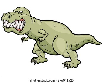 Vector illustration of cartoon dinosaur