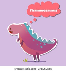 Vector illustration of a cartoon dinosaur