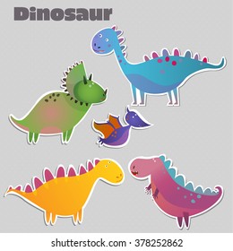 Vector illustration of a cartoon dinosaur