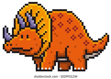 Pixel Art Dinosaur Images Stock Photos Vectors Shutterstock