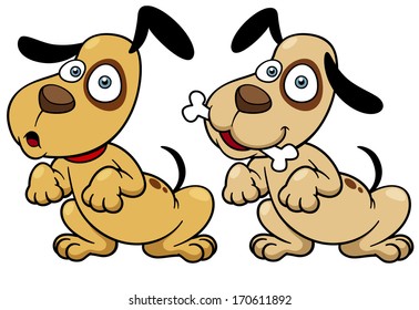 Vector illustration of Cartoon Dog
