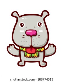 Vector illustration of Cartoon Dog