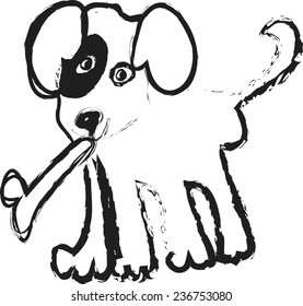 Vector illustration of Cartoon Dog