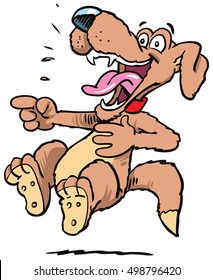 Vector illustration of Cartoon Dog