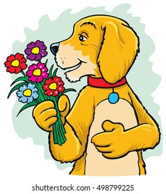 Vector illustration of Cartoon Dog