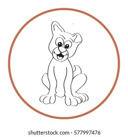 Vector illustration of cartoon dog