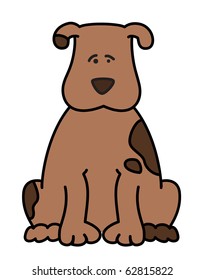 Vector illustration of cartoon dog