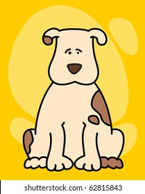 Vector illustration of cartoon dog