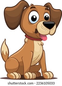 Vector illustration of Cartoon Dog isolated on white background