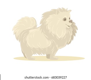 Vector illustration of cartoon dog. Isolated