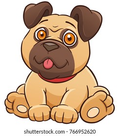 Vector illustration of Cartoon Dog Pug