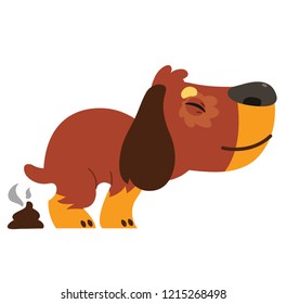 Vector illustration. Cartoon dog: spaniel. Isolated on white background.