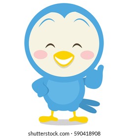 Vector illustration of cartoon dove