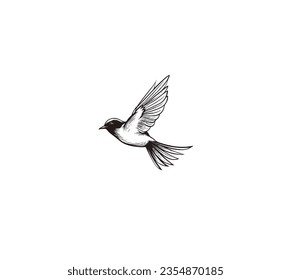 Vector illustration of cartoon dove logo