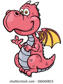 Cartoon Baby Dragon Presenting Stock Vector (Royalty Free) 1024512619 ...