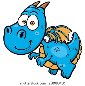 Vector illustration of Cartoon dragon