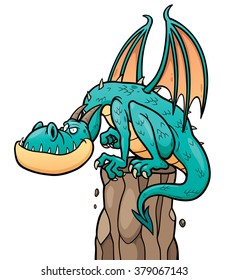 Vector illustration of cartoon Dragon