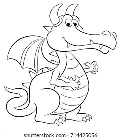 vector illustration of a cartoon dragon