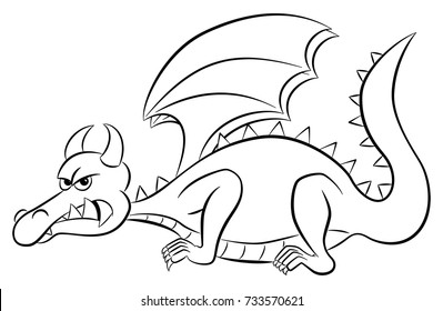 vector illustration of a cartoon dragon