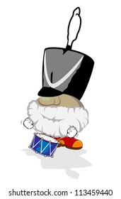 vector illustration of cartoon drummer