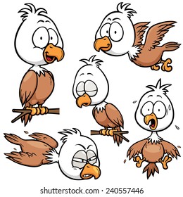 Vector Illustration Of Cartoon Eagle Character